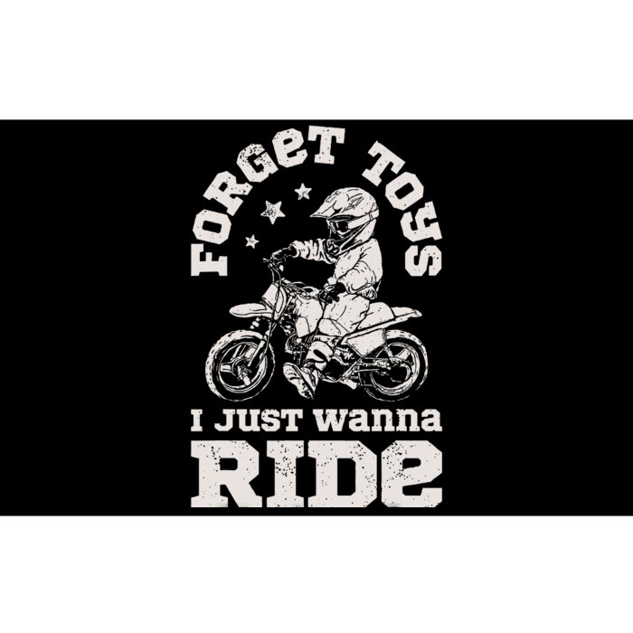 Forget Toys I Just Wanna Ride Dirt Bike Rider Boy Motocross Bumper Sticker