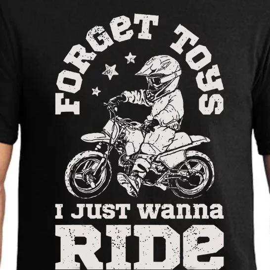 Forget Toys I Just Wanna Ride Dirt Bike Rider Boy Motocross Pajama Set