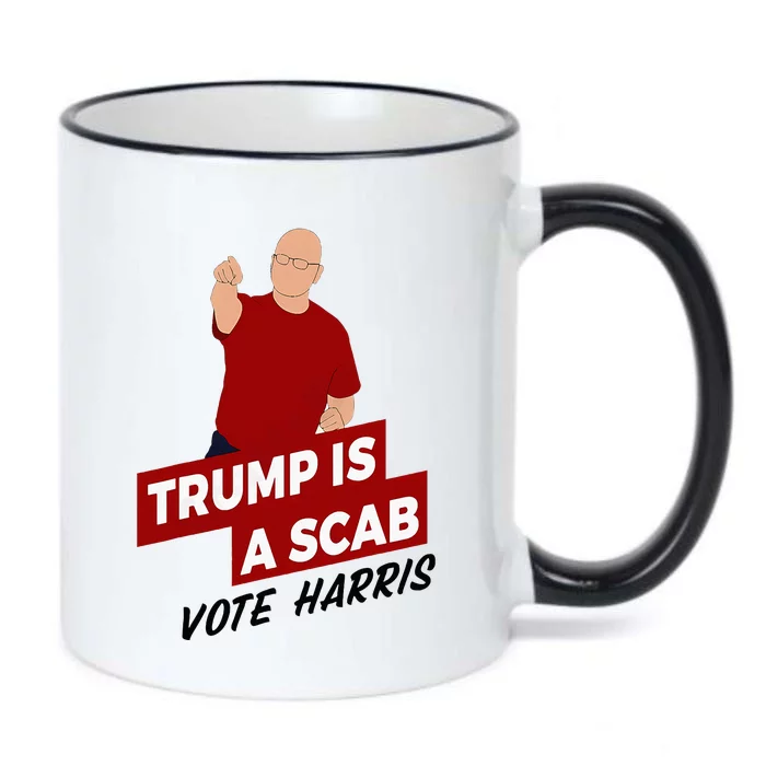 Funny Trump Is A Scab Vote Harris Uaw Election 2024 Black Color Changing Mug