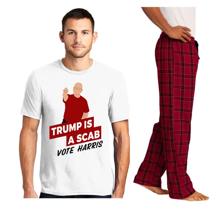 Funny Trump Is A Scab Vote Harris Uaw Election 2024 Pajama Set