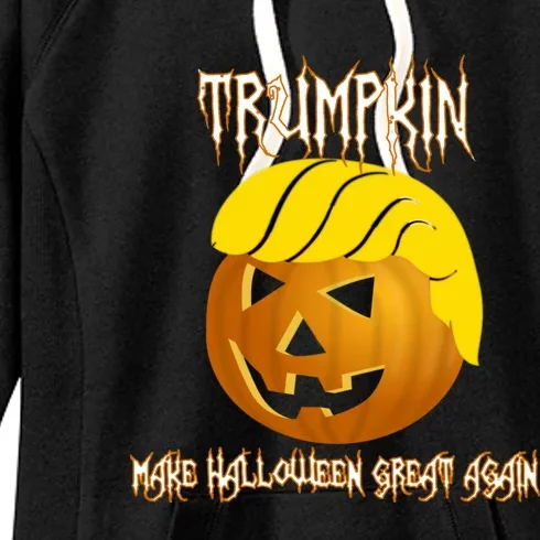 Funny Trumpkin I Make Halloween Great Again Gift Women's Fleece Hoodie