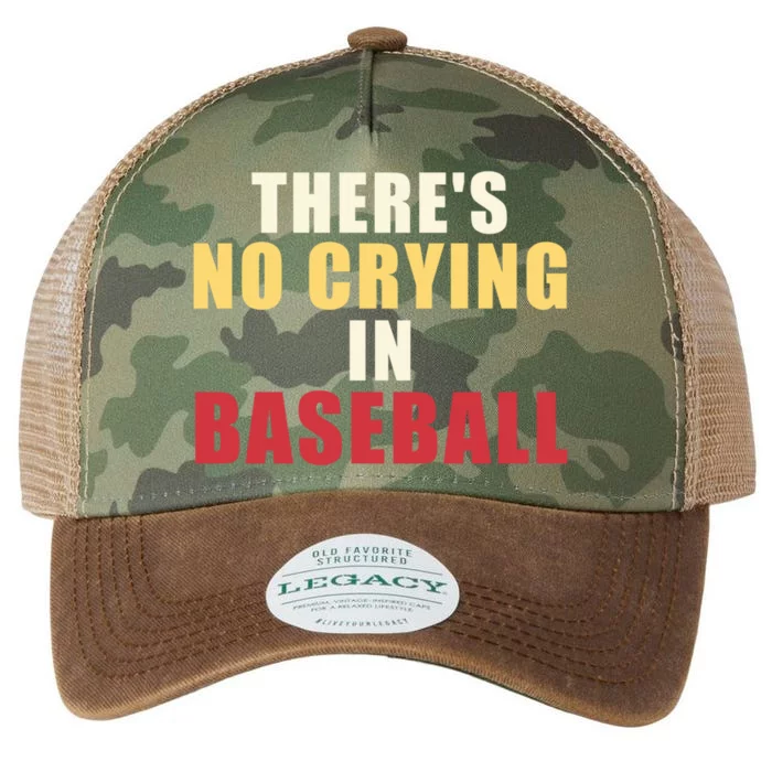 Funny There Is No Crying In Baseball Baseball Fans Gift Legacy Tie Dye Trucker Hat