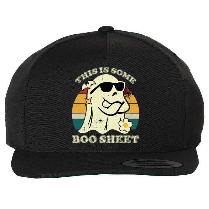 Funny This Is Some Boo Sheet Halloween Boo Ghost Costume Wool Snapback Cap