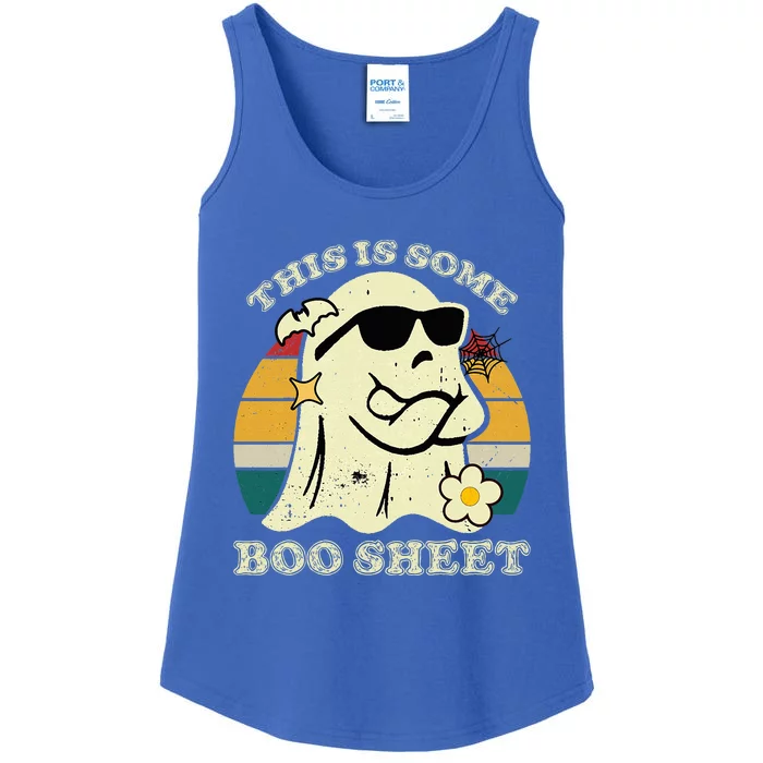 Funny This Is Some Boo Sheet Halloween Boo Ghost Costume Ladies Essential Tank