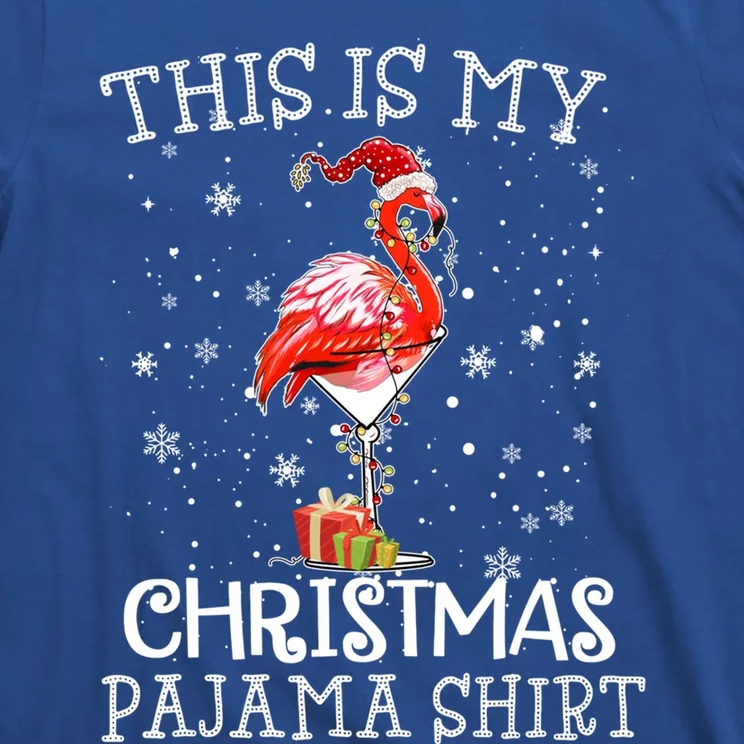 Flamingo This Is My Christmas Pajama Funny Gift T-Shirt