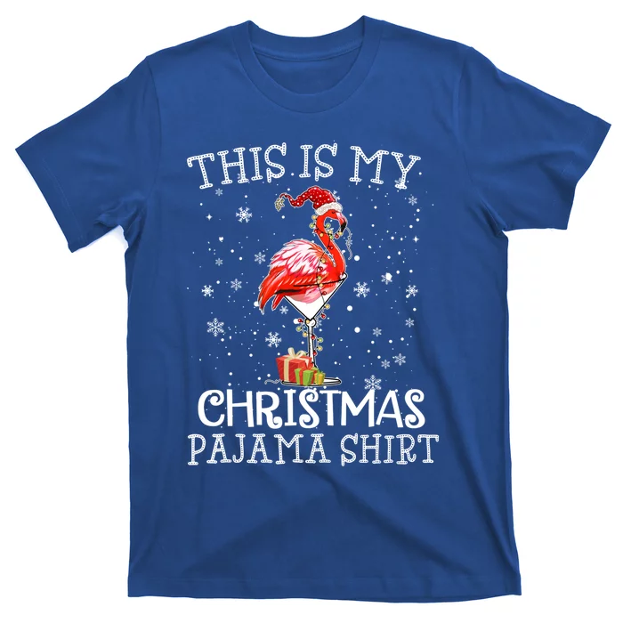 Flamingo This Is My Christmas Pajama Funny Gift T-Shirt