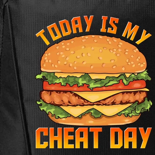 Funny Today Is My Cheat Day Burger Cheeseburger Hamburger Funny Gift City Backpack