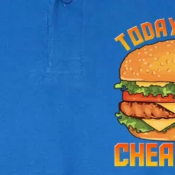 Funny Today Is My Cheat Day Burger Cheeseburger Hamburger Gift Softstyle Adult Sport Polo