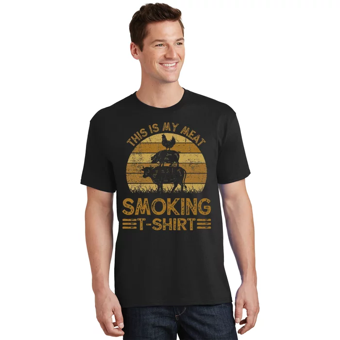 Funny This Is My Meat Smoking Bbq Barbeque Dad T-Shirt