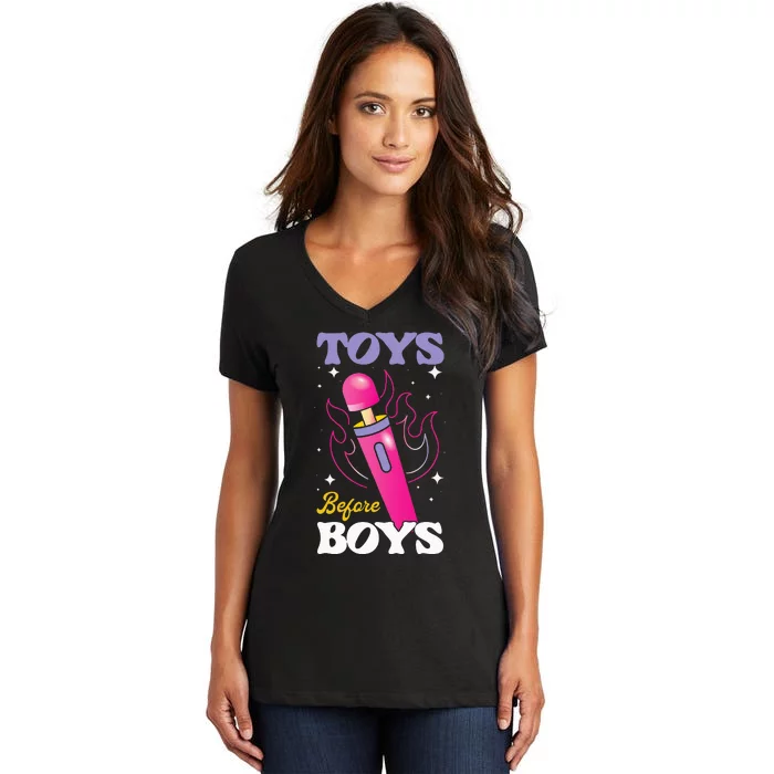 Funny Toy In Front Of Humour For Adults Women's V-Neck T-Shirt