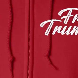 Free Trump Indictment Support Donald Trump Full Zip Hoodie