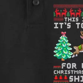 Fun This Is My Its Too Hot For Ugly Christmas Sweater Shirt Dry Zone Grid Performance Polo