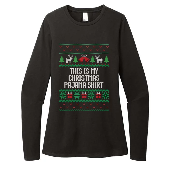 Funny This Is My Christmas Pajama Womens CVC Long Sleeve Shirt