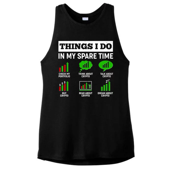 Funny Things I Do In My Spare Time Crypto Currency Ladies Tri-Blend Wicking Tank