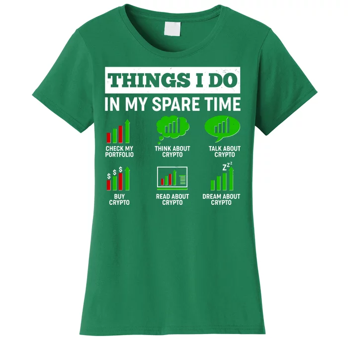 Funny Things I Do In My Spare Time Crypto Currency Women's T-Shirt