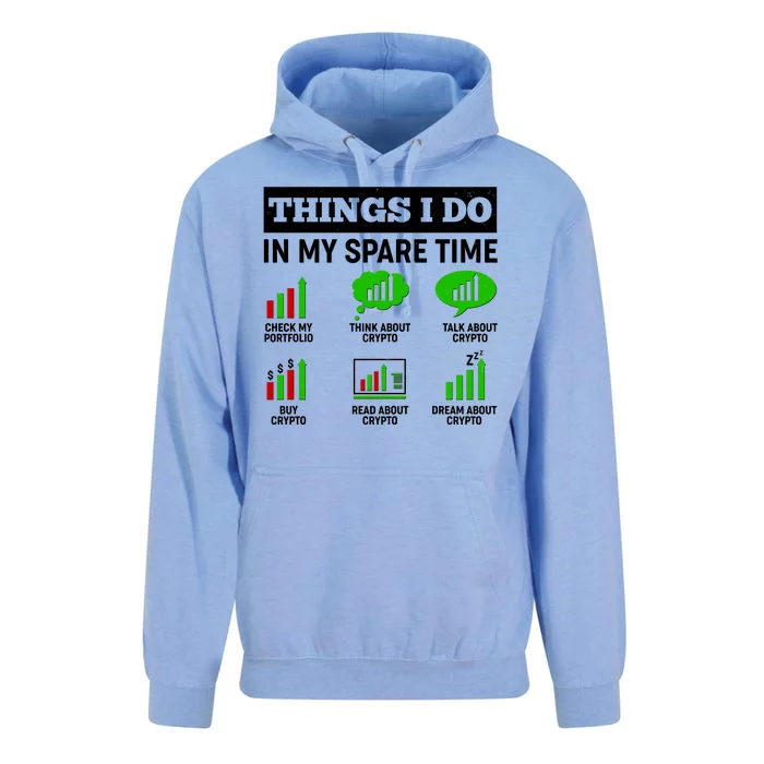 Funny Things I Do In My Spare Time Crypto Currency Unisex Surf Hoodie