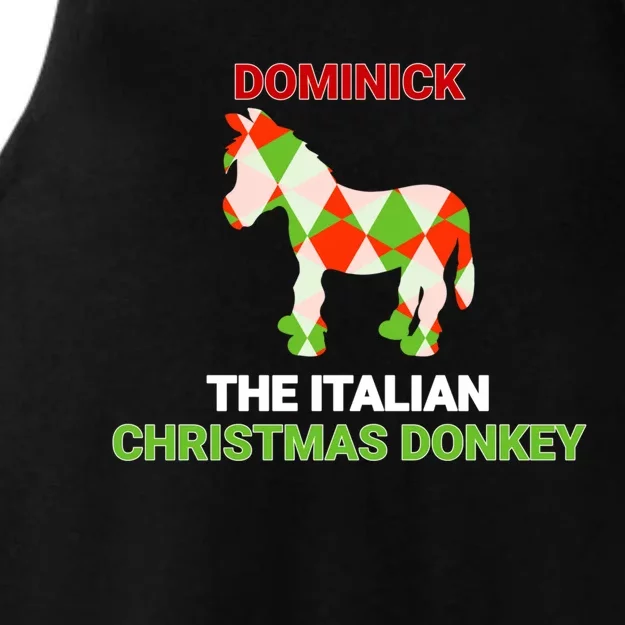 Funny The Italian Christmas Donkey Dominick The Donkey Gift Ladies Tri-Blend Wicking Tank