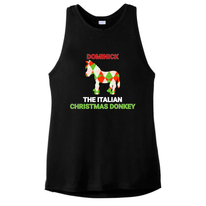 Funny The Italian Christmas Donkey Dominick The Donkey Gift Ladies Tri-Blend Wicking Tank