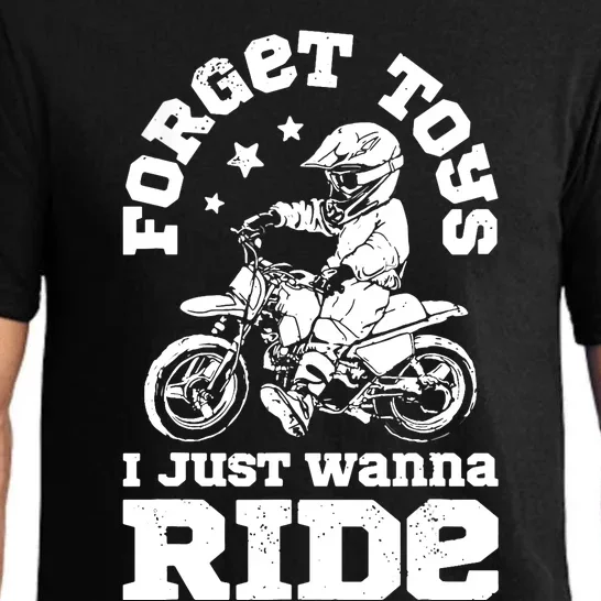 Forget Toys I Just Wanna Ride Dirt Bike Rider Boys Motocross Pajama Set