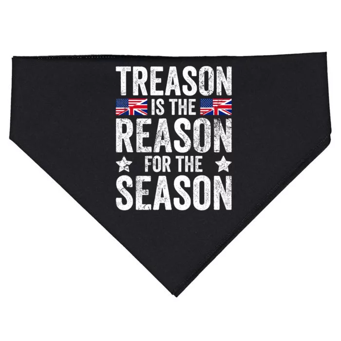 Funny Treason Is The Reason For The Season 4th Of July USA-Made Doggie Bandana