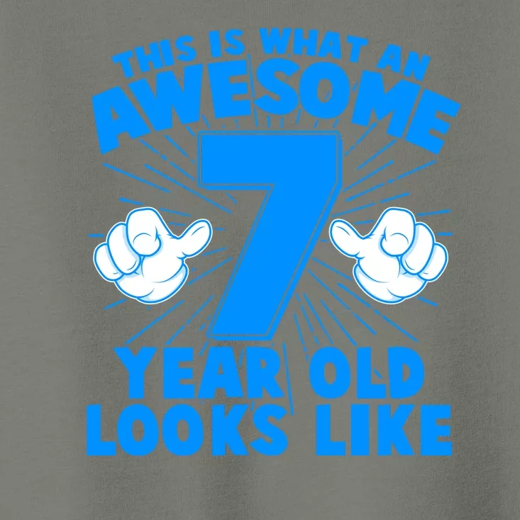 Funny This Is What An Awesome 7 Year Old Looks Like Birthday Toddler T-Shirt