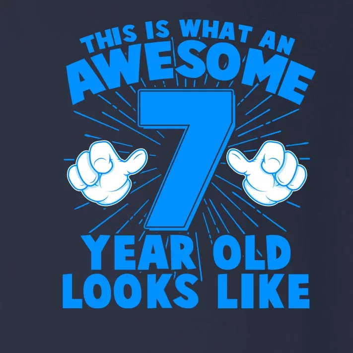 Funny This Is What An Awesome 7 Year Old Looks Like Birthday Toddler Long Sleeve Shirt