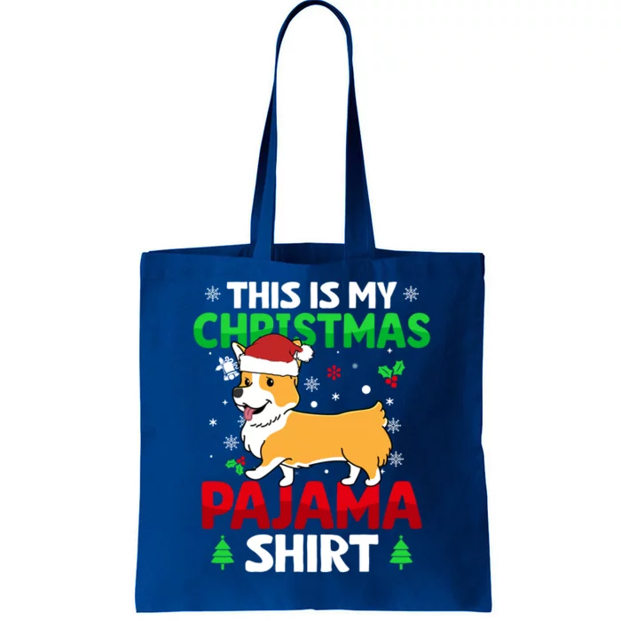 Funny This Is My Christmas Corgis Pajama Meaningful Gift Xmas Holiday Gift Tote Bag