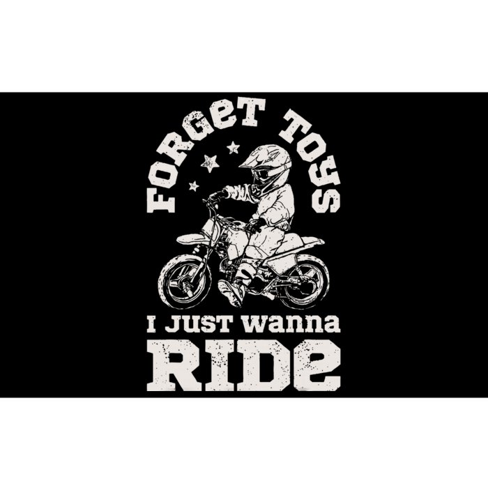 Forget Toys I Just Wanna Ride Dirt Bike Rider Motocross Bumper Sticker