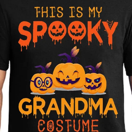 Funny This Is My Spooky Grandma Costume Pumpkin Halloween Pajama Set