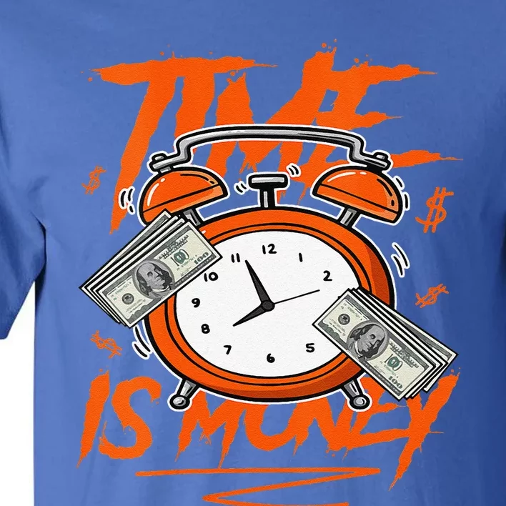 Funny Time Is Money Drip Dunk Low Patent Halloween Orange Black Tall T-Shirt