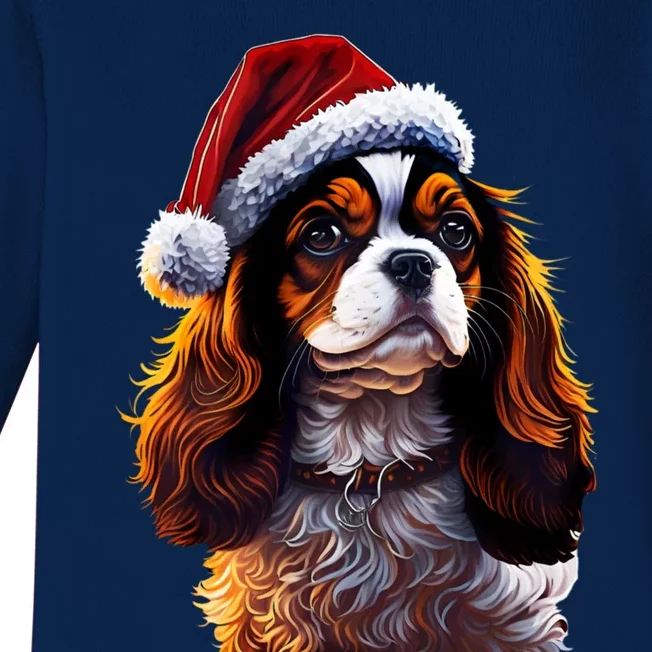 Funny This Is My Christmas Pajama Cavalier King Charles Dog Gift Baby Long Sleeve Bodysuit