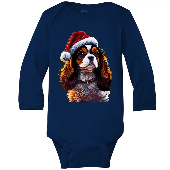 Funny This Is My Christmas Pajama Cavalier King Charles Dog Gift Baby Long Sleeve Bodysuit