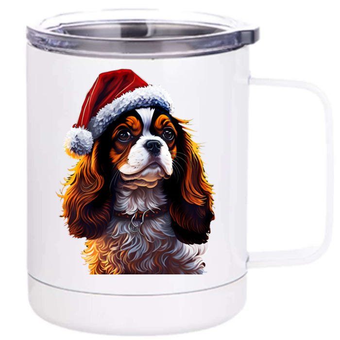 Funny This Is My Christmas Pajama Cavalier King Charles Dog Gift Front & Back 12oz Stainless Steel Tumbler Cup