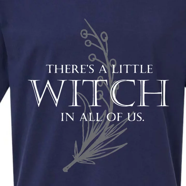 funny There Is A Little Witch In All Of Us Sueded Cloud Jersey T-Shirt