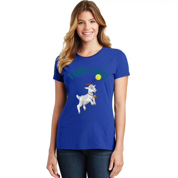 Funny Tennis I Goat This Ball Goat Lover And Tennis Player Gift Women's T-Shirt