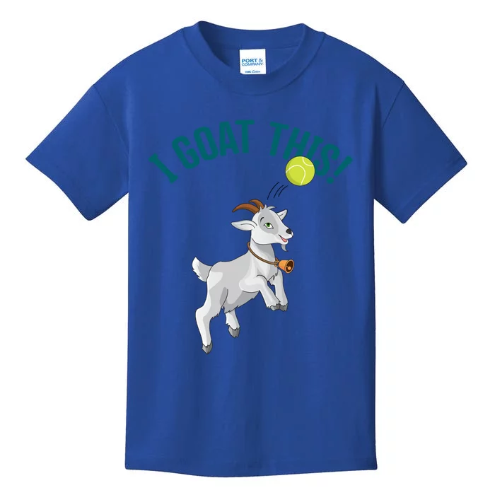 Funny Tennis I Goat This Ball Goat Lover And Tennis Player Gift Kids T-Shirt