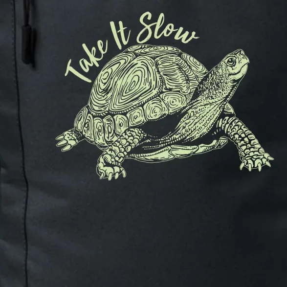 Funny Take It Slow Turtle Tortoise Daily Commute Backpack