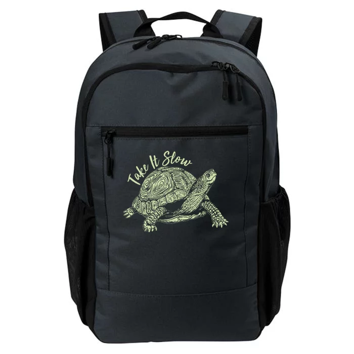 Funny Take It Slow Turtle Tortoise Daily Commute Backpack