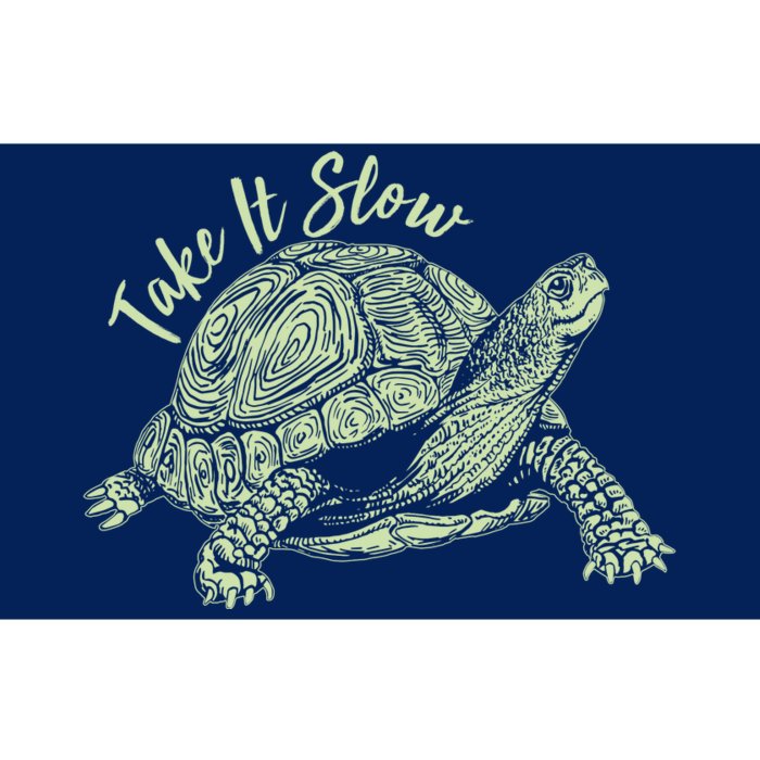 Funny Take It Slow Turtle Tortoise Bumper Sticker