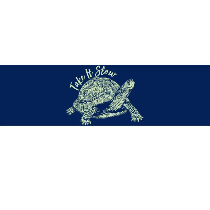 Funny Take It Slow Turtle Tortoise Bumper Sticker