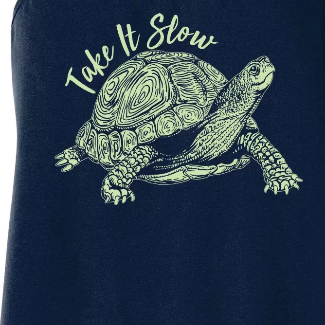 Funny Take It Slow Turtle Tortoise Women's Racerback Tank