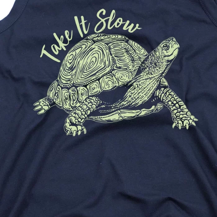 Funny Take It Slow Turtle Tortoise Tank Top