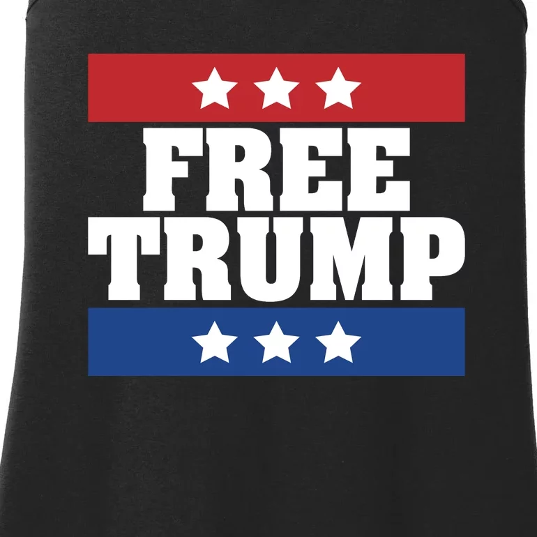 Free Trump Indictment Support Donald Trump Ladies Essential Tank