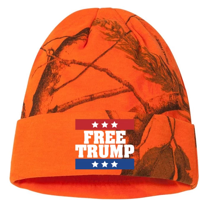 Free Trump Indictment Support Donald Trump Kati - 12in Camo Beanie