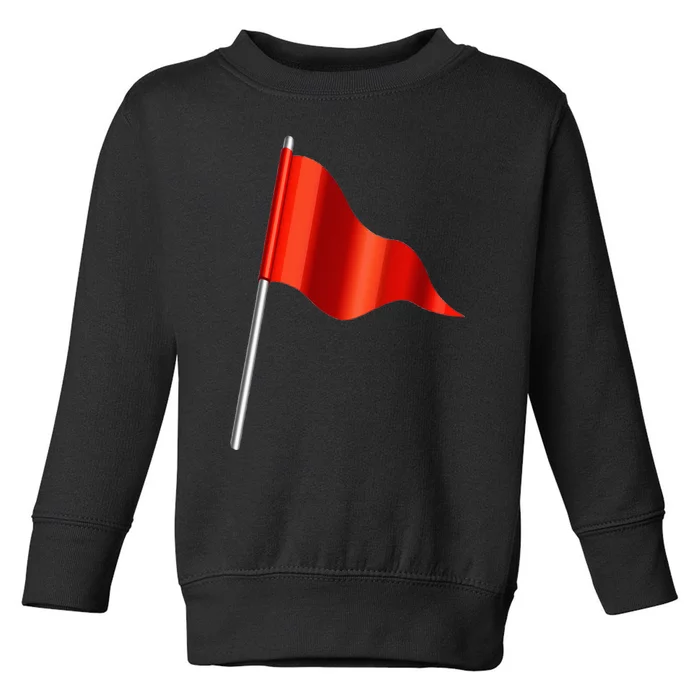 Funny Toxic & Irresistibly Sexy Red Flag Toddler Sweatshirt