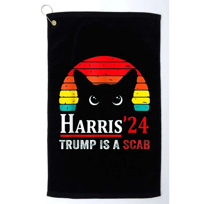 Funny Trump Is A Scab Vote Harris Walz Platinum Collection Golf Towel