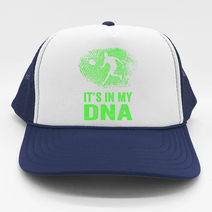 Funny Tennis It's In My DNA Fingerprint Trucker Hat