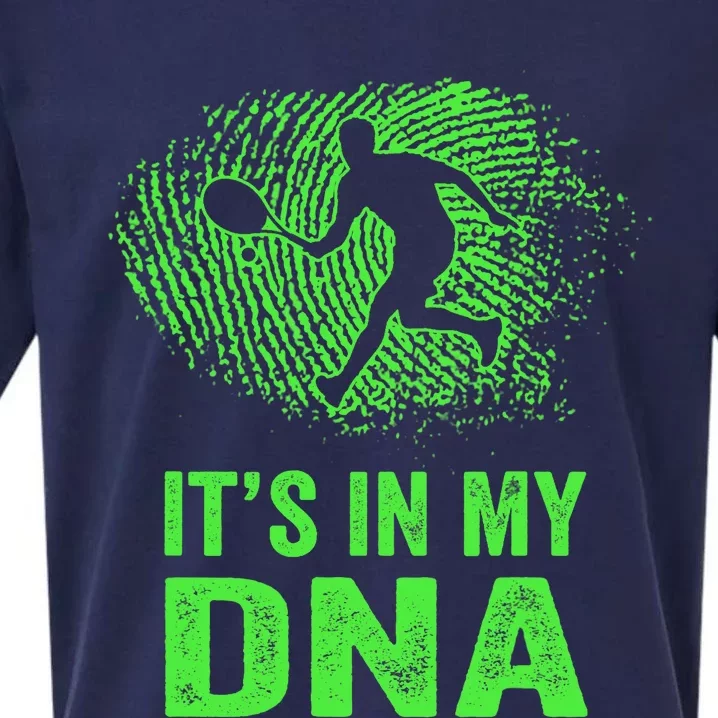 Funny Tennis It's In My DNA Fingerprint Sueded Cloud Jersey T-Shirt