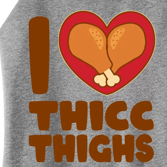 Funny Thanksgiving I Heart Thicc Thighs Women’s Perfect Tri Rocker Tank