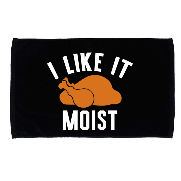 Football Turkey I Like It Moist Thanksgiving Gift Microfiber Hand Towel